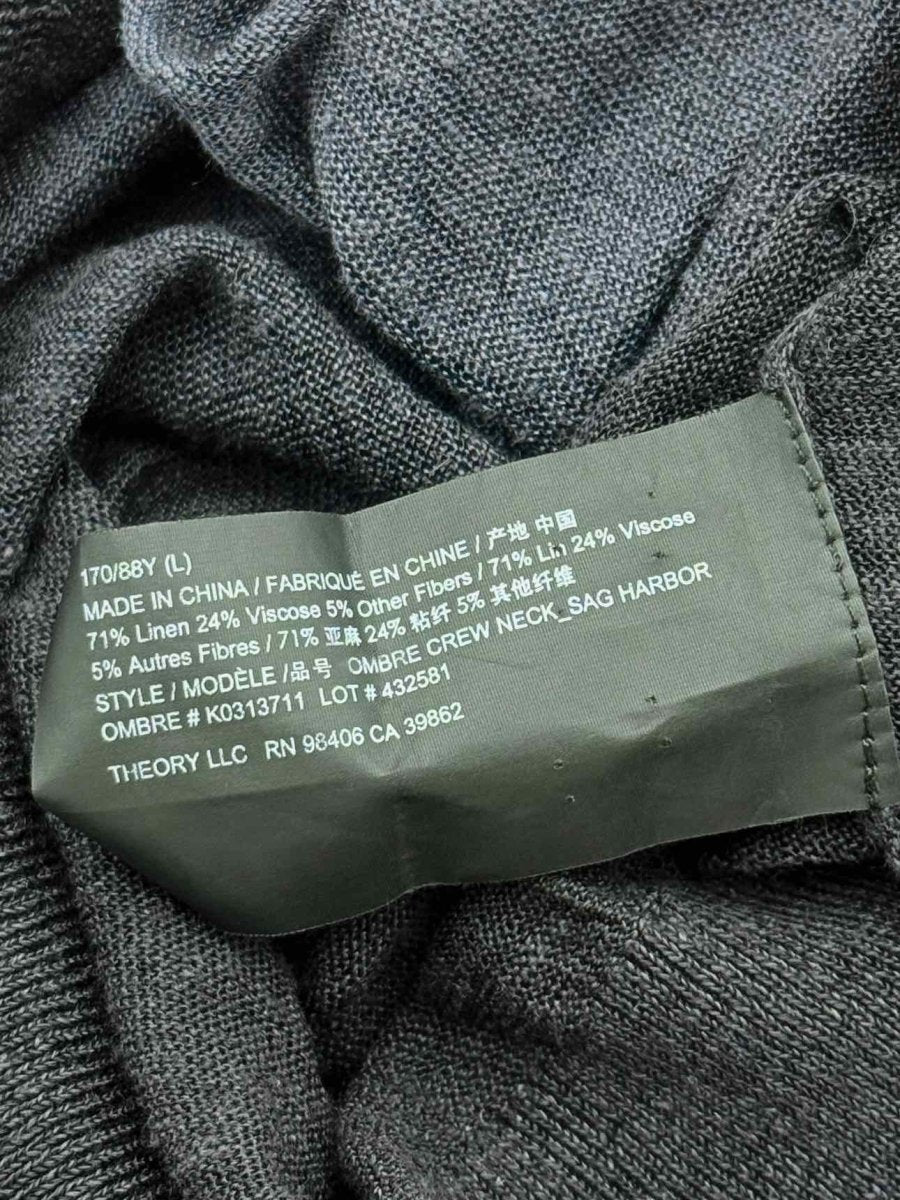 Pre - loved THEORY Grey & Blue Ombre Size Large Jumper at Reems Closet