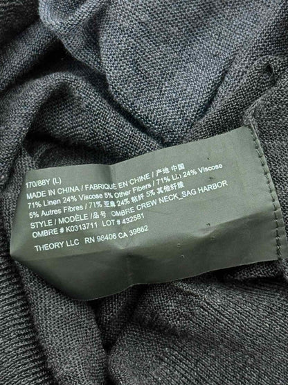 Pre - loved THEORY Grey & Blue Ombre Size Large Jumper at Reems Closet