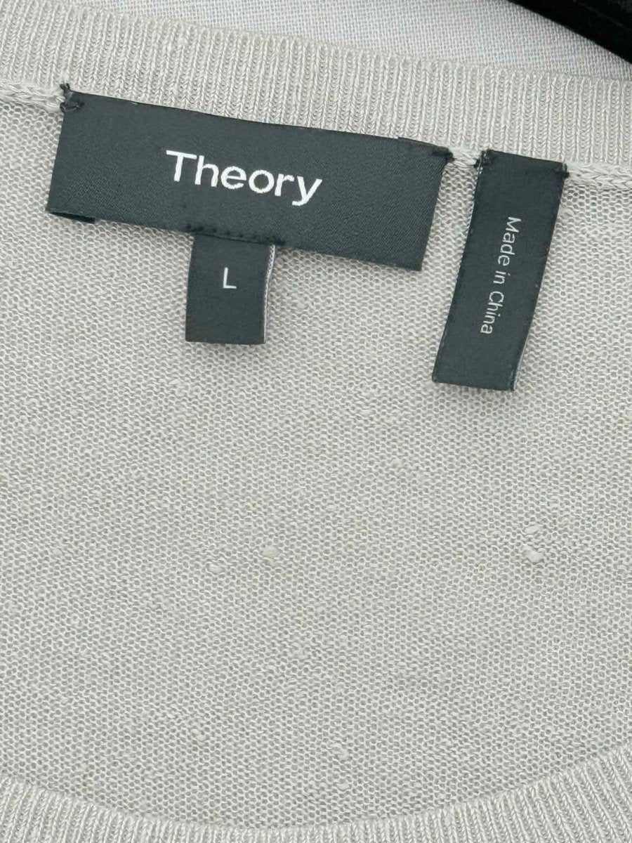 Pre - loved THEORY Grey & Blue Ombre Size Large Jumper at Reems Closet