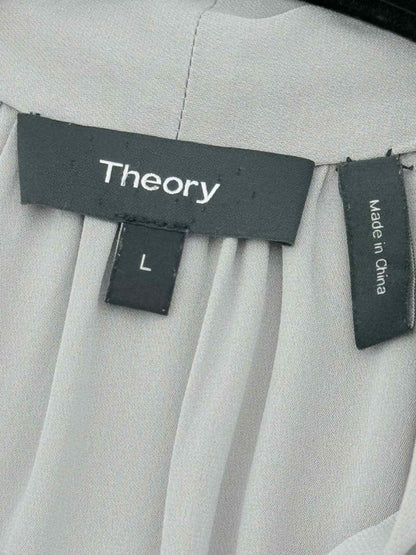 Pre - loved THEORY Grey Size Large Blouse at Reems Closet