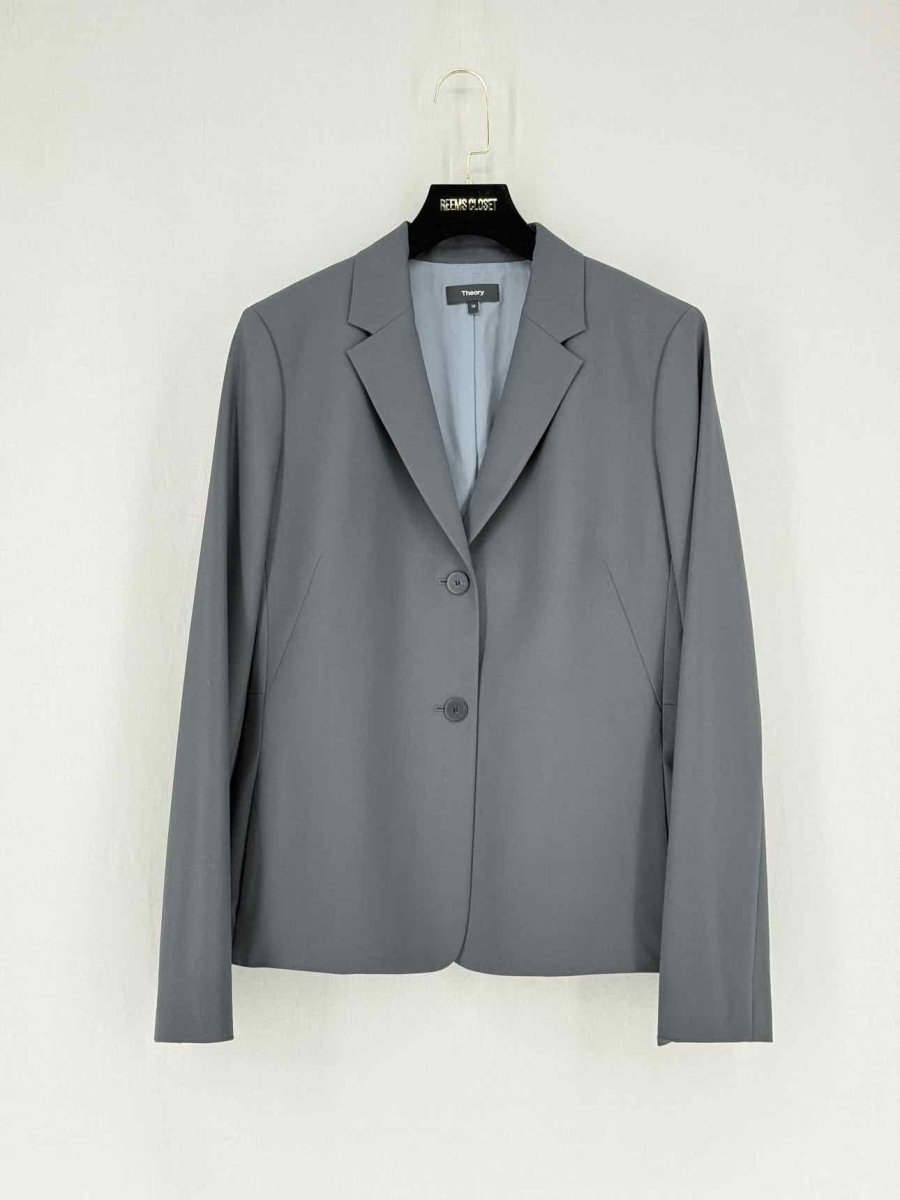 Pre - loved THEORY Grey Size US 10 Jacket at Reems Closet