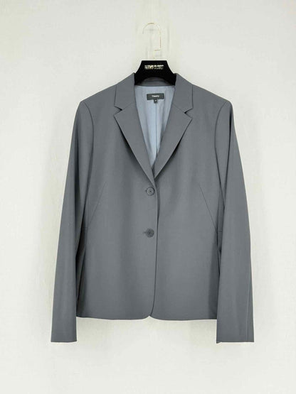 Pre - loved THEORY Grey Size US 10 Jacket at Reems Closet
