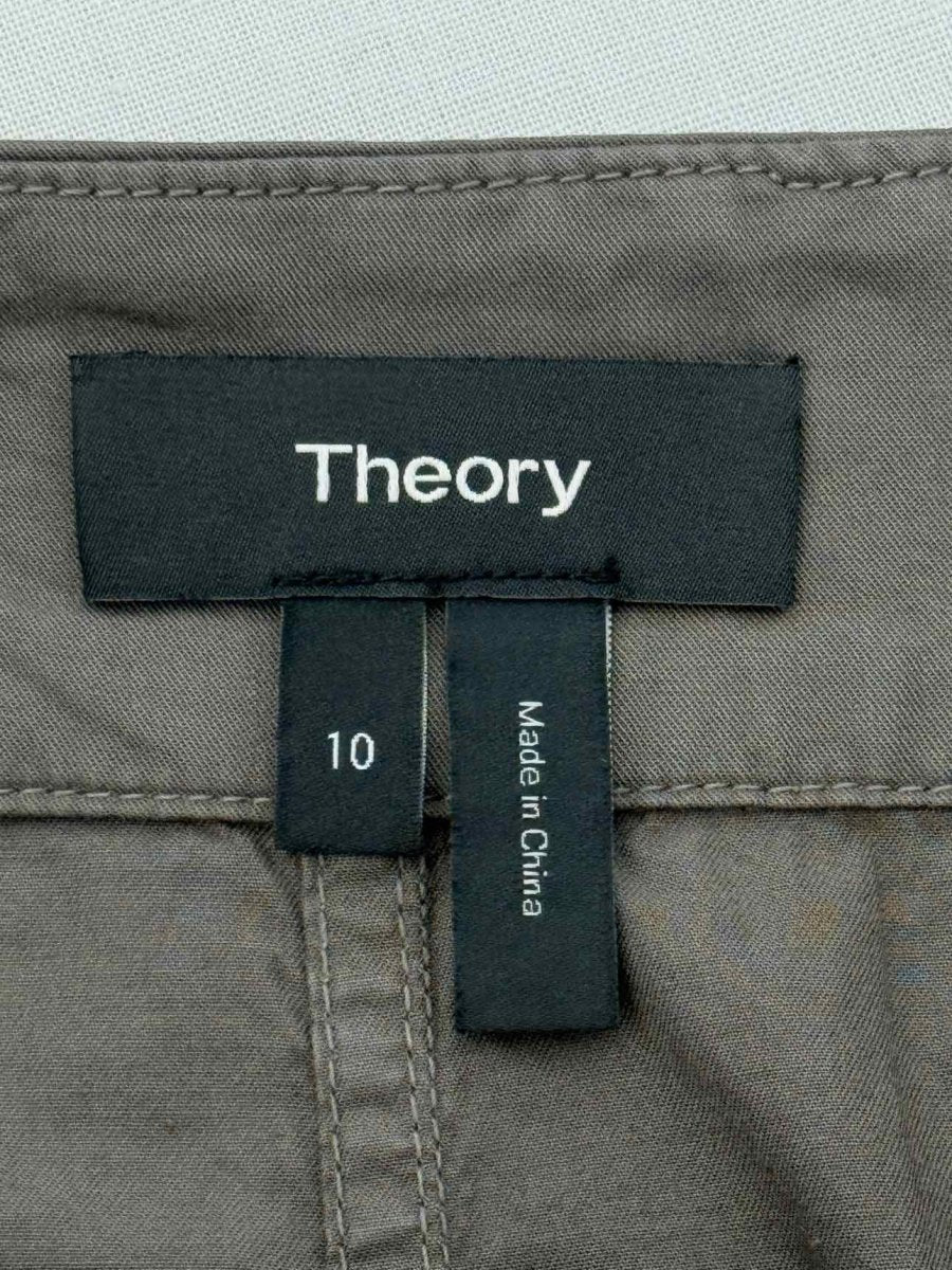 Pre - loved THEORY Khaki Size US 10 Mini Skirt at Reems Closet
