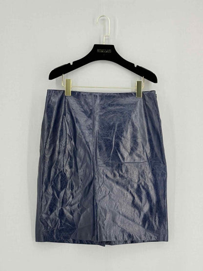 Pre - loved THEORY Navy Blue Size US 10 Knee Length Skirt at Reems Closet