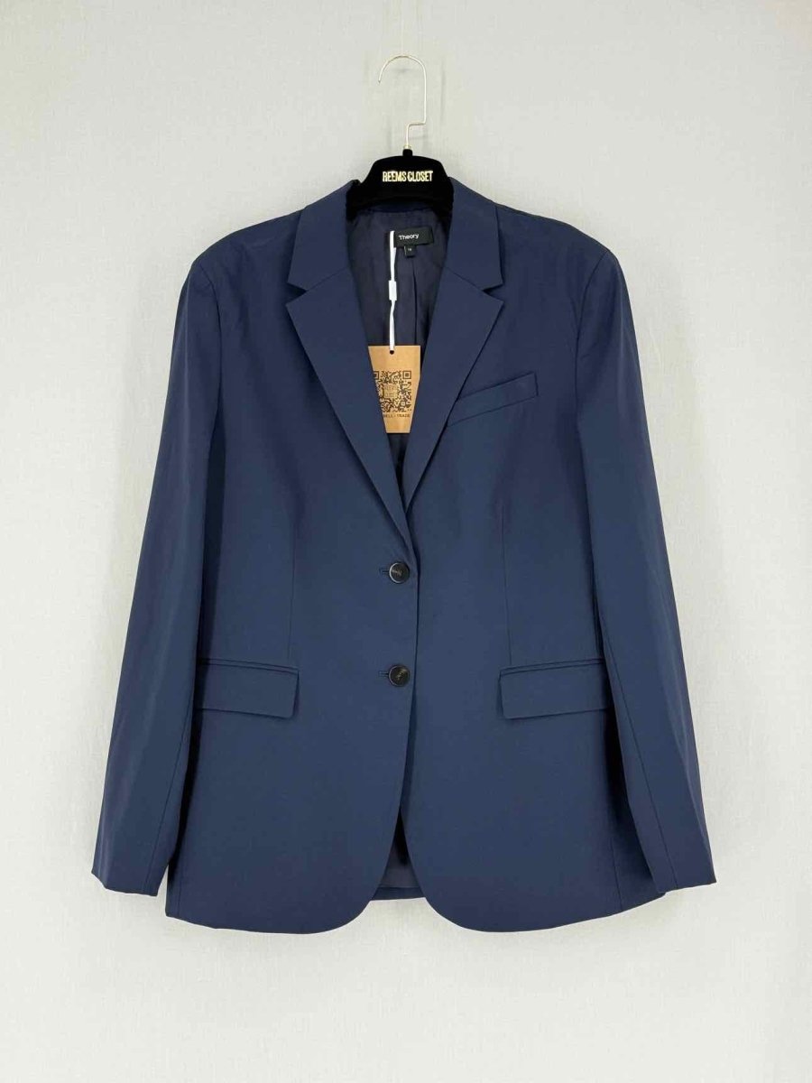 Pre - loved THEORY Navy Size US 10 Jacket at Reems Closet