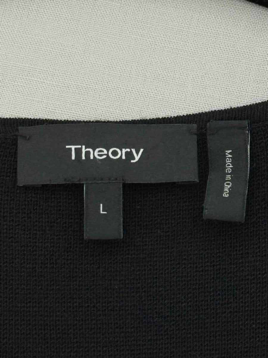 Pre - loved THEORY Open Front Black Size Large Cardigan at Reems Closet