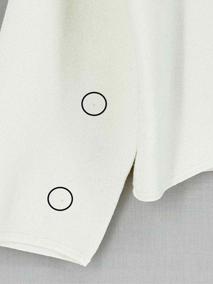 Pre - loved THEORY Open Off - white Size Large Cardigan at Reems Closet