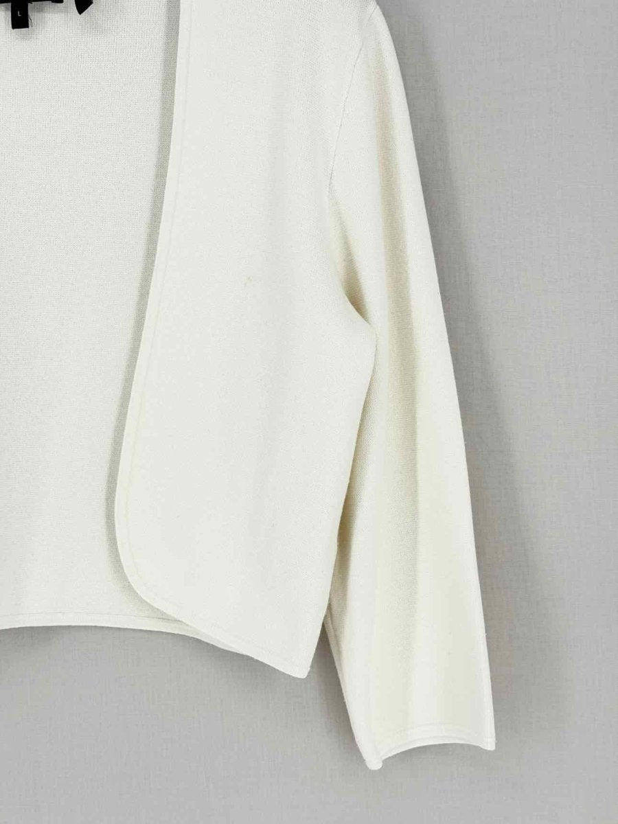 Pre - loved THEORY Open Off - white Size Large Cardigan at Reems Closet