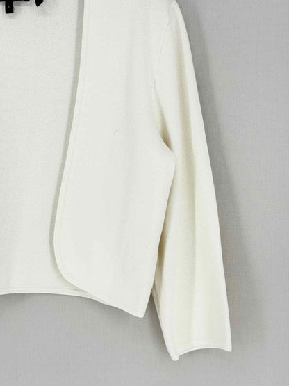 Pre - loved THEORY Open Off - white Size Large Cardigan at Reems Closet