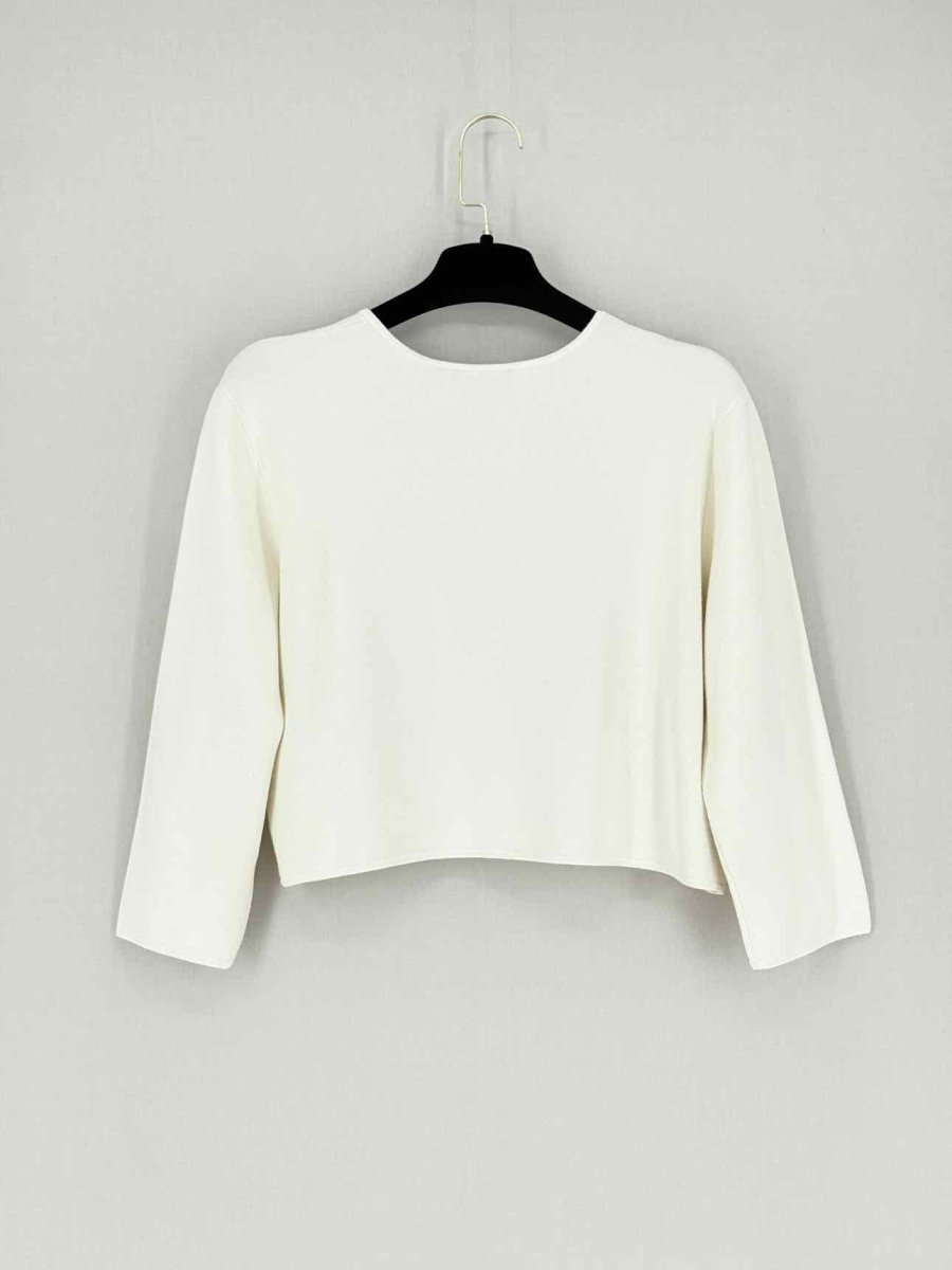 Pre - loved THEORY Open Off - white Size Large Cardigan at Reems Closet