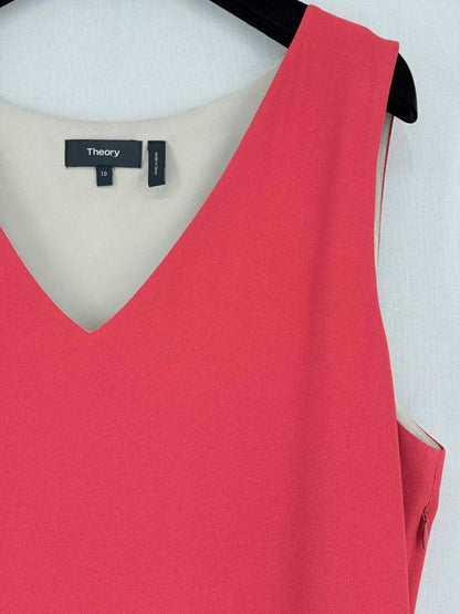 Pre - loved THEORY Red Size US 10 Short Dress at Reems Closet