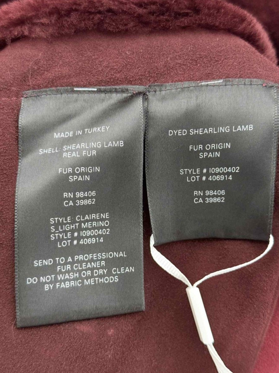 Pre - loved THEORY Reversible Burgundy Size Large Coat at Reems Closet