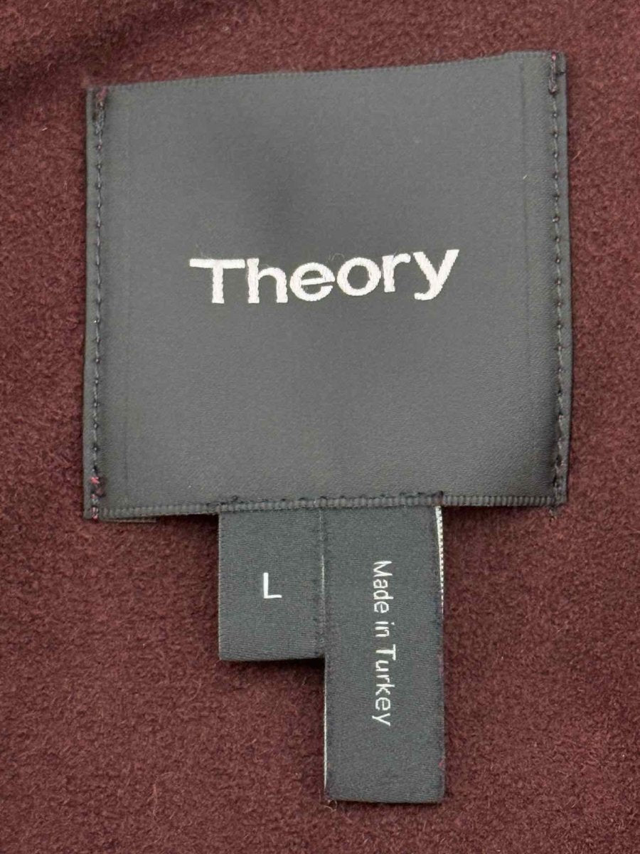 Pre - loved THEORY Reversible Burgundy Size Large Coat at Reems Closet