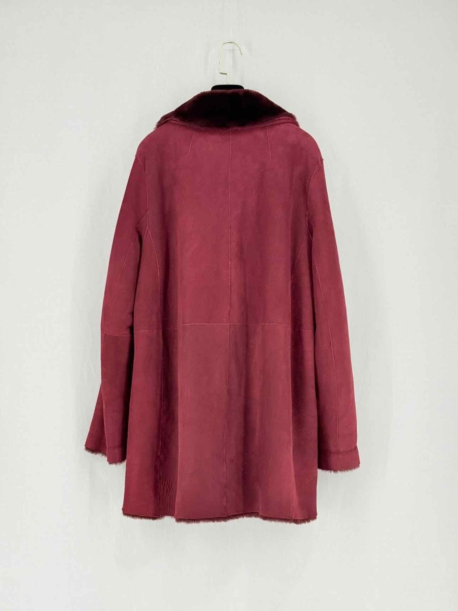Pre - loved THEORY Reversible Burgundy Size Large Coat at Reems Closet