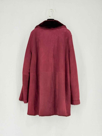 Pre - loved THEORY Reversible Burgundy Size Large Coat at Reems Closet