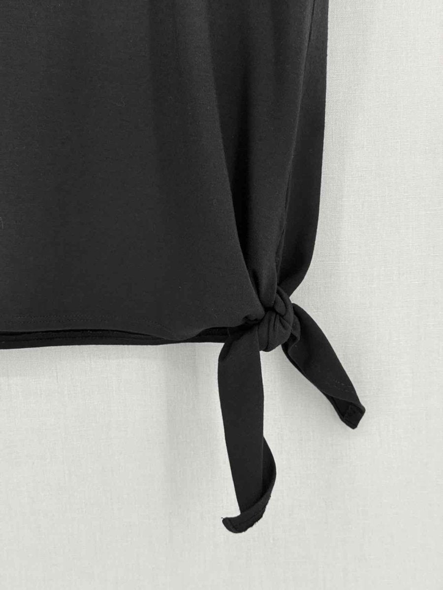 Pre - loved THEORY Side Tie Black Size Small Tank Top at Reems Closet