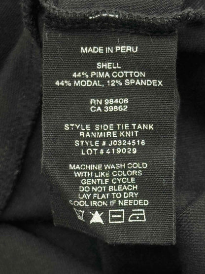 Pre - loved THEORY Side Tie Black Size Small Tank Top at Reems Closet