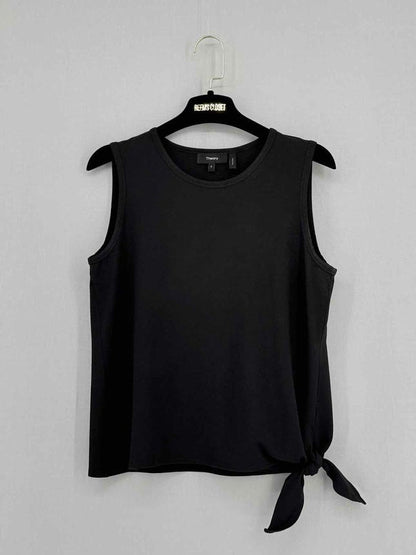 Pre - loved THEORY Side Tie Black Size Small Tank Top at Reems Closet
