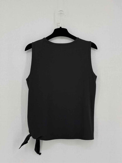 Pre - loved THEORY Side Tie Black Size Small Tank Top at Reems Closet