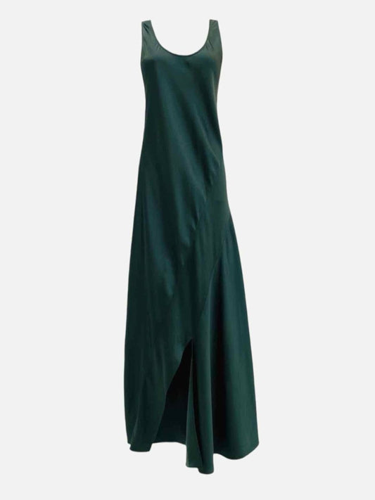 Pre - loved THEORY Sleeveless Green Long Dress at Reems Closet