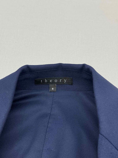 Pre - loved THEORY Slim Fit Navy Blue Size US 8 Jacket at Reems Closet