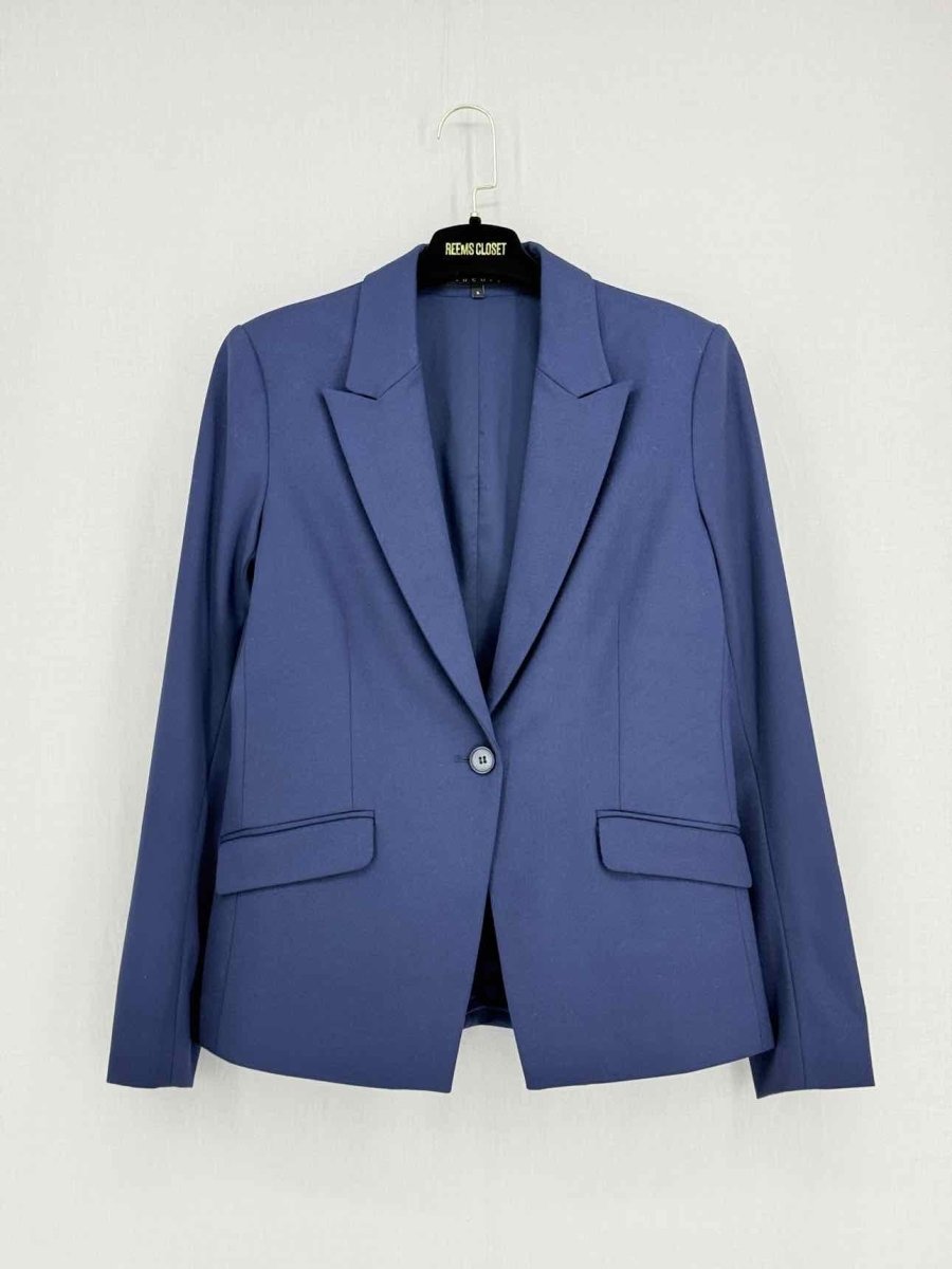Pre - loved THEORY Slim Fit Navy Blue Size US 8 Jacket at Reems Closet