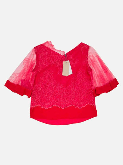 Pre - loved THREE FLOOR Pink Lace Top at Reems Closet