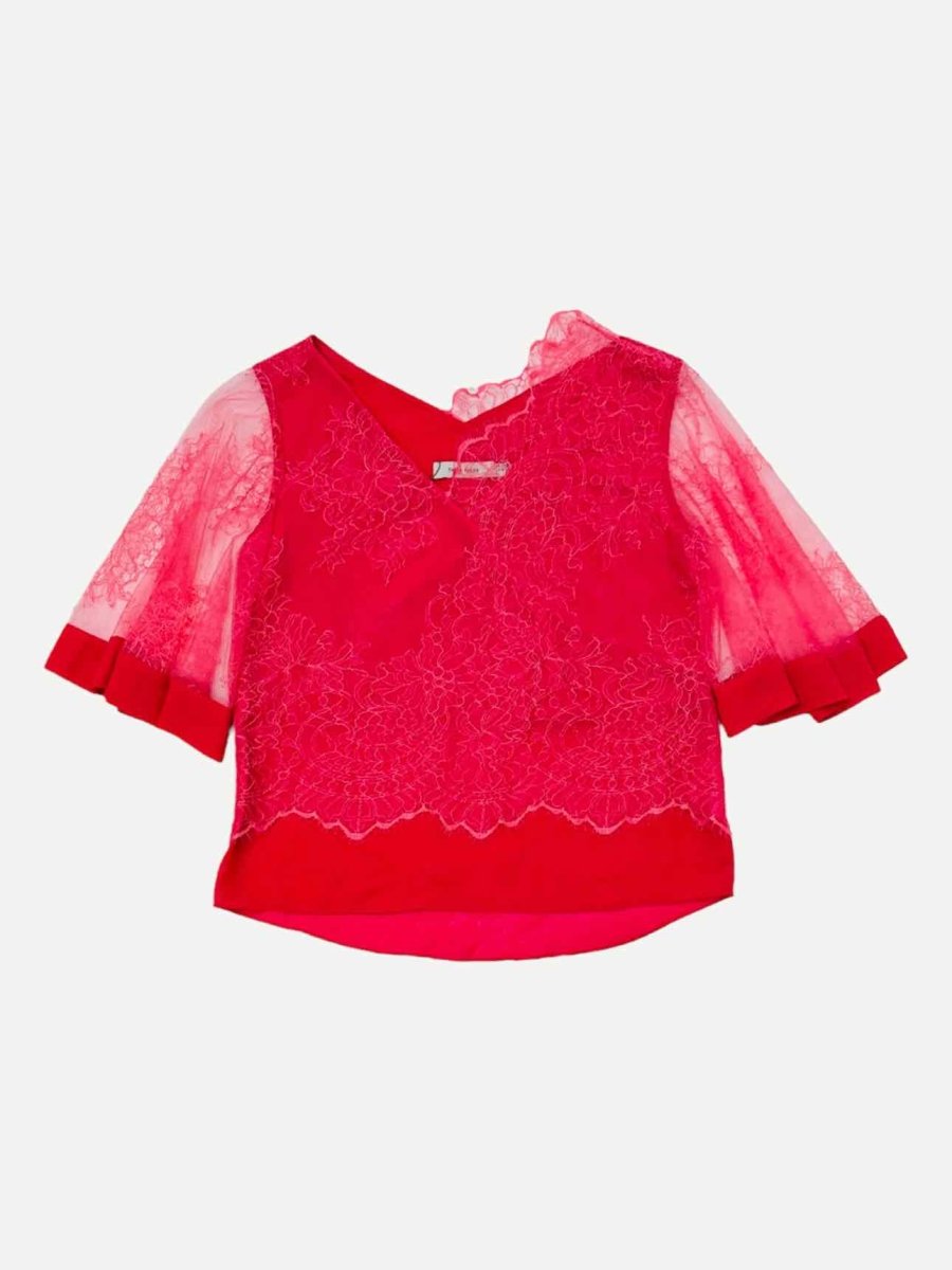 Pre - loved THREE FLOOR Pink Lace Top at Reems Closet