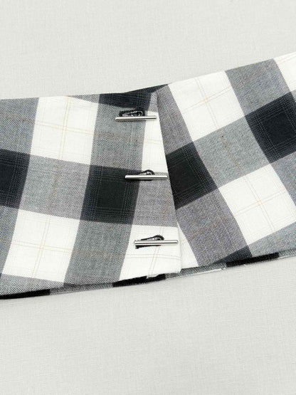 Pre - loved TIBI Mock Neck Black & White Check Size Small Top at Reems Closet