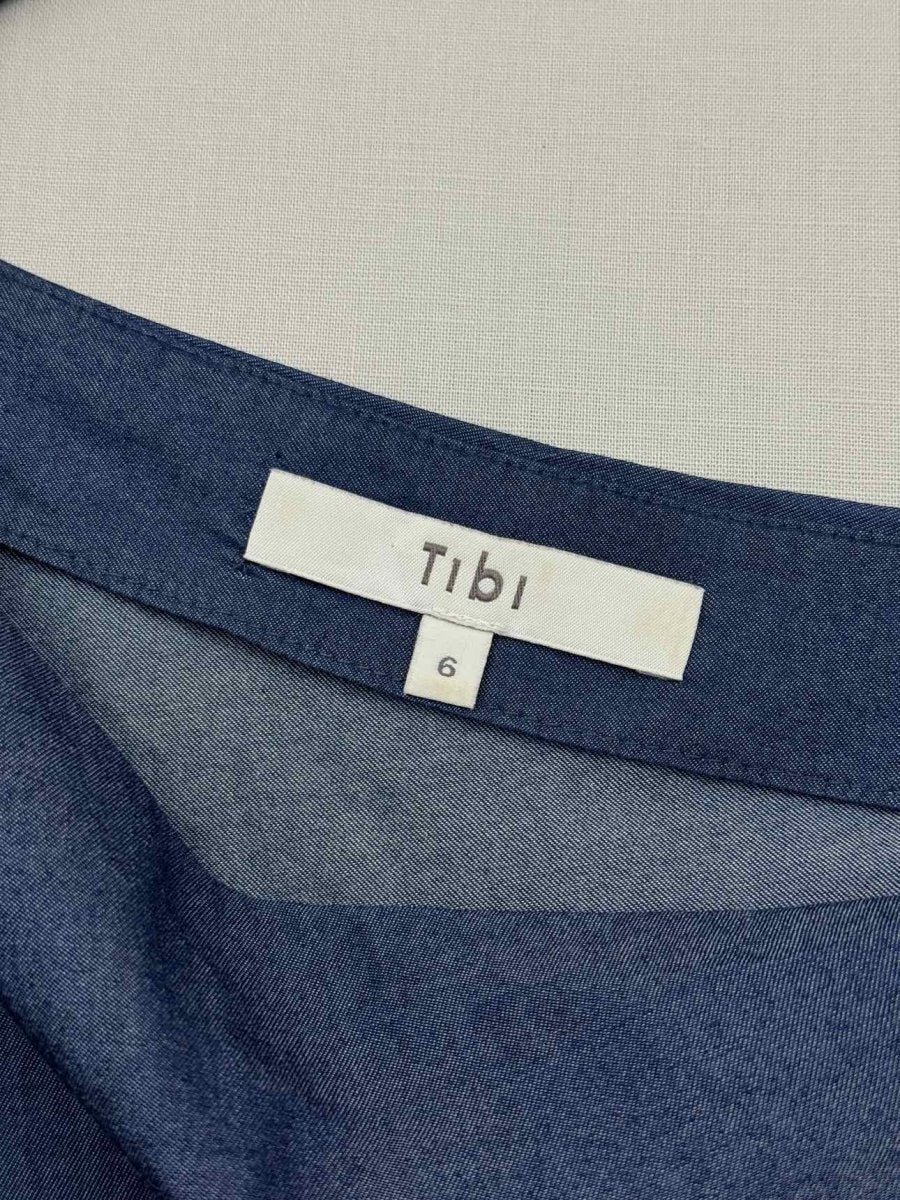 Pre-loved TIBI Navy Blue Size US 6 Top at Reems Closet