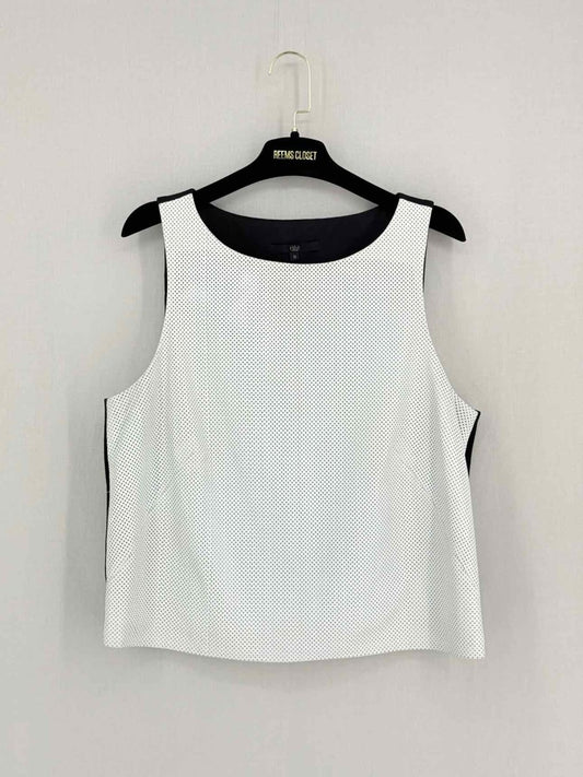 Pre-loved TIBI Off-white & Black Polka Dot Size US 10 Top at Reems Closet