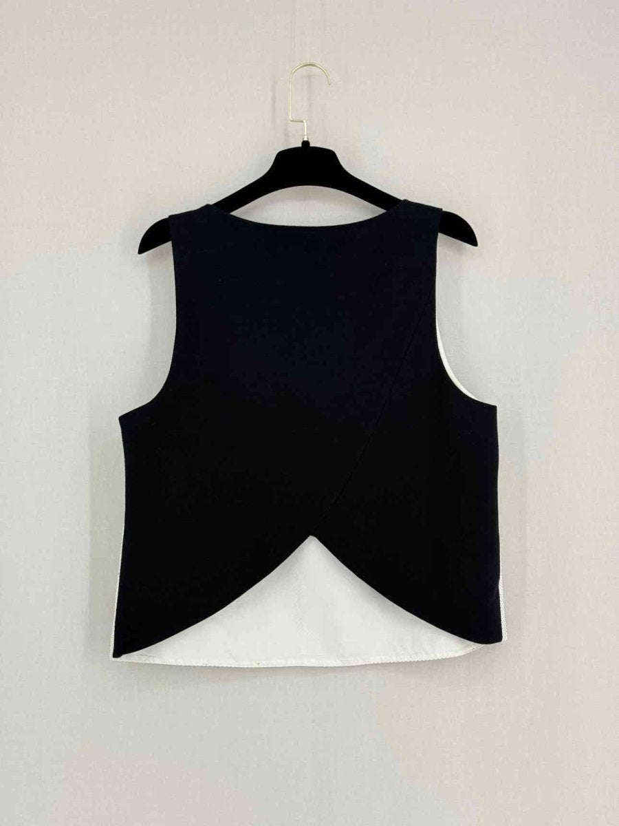 Pre-loved TIBI Off-white & Black Polka Dot Size US 10 Top at Reems Closet