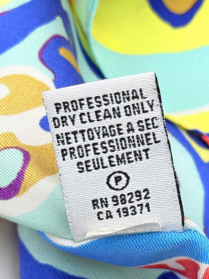 Pre-loved TIBI White Multicolor Graphic Print Size US 2 Blouse at Reems Closet