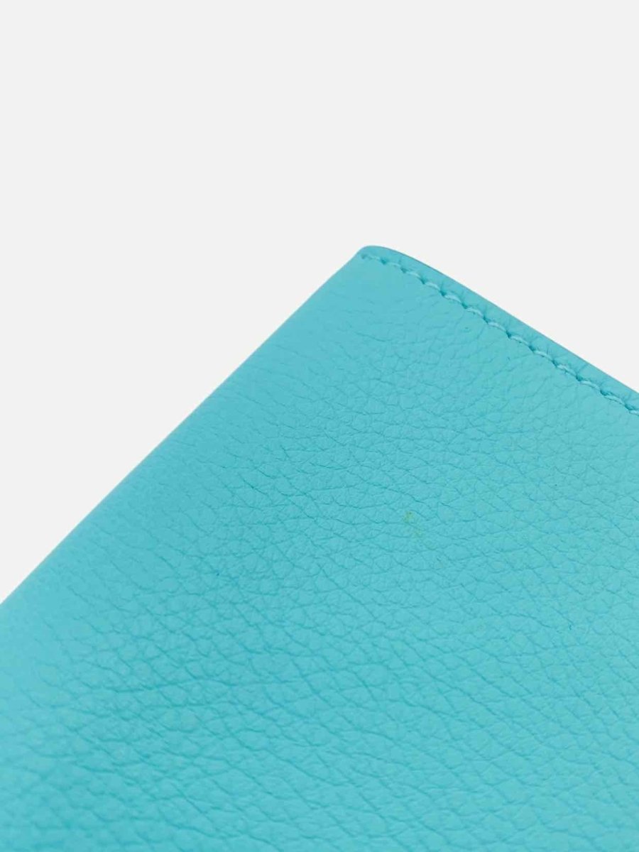 Pre - loved TIFFANY & CO Blue Grained Passport Holder at Reems Closet