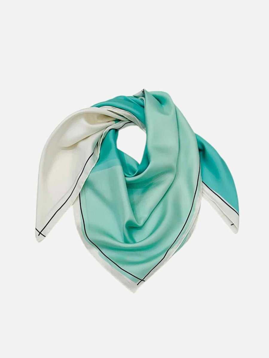 Pre - loved TIFFANY & CO Blue & White Scarf at Reems Closet