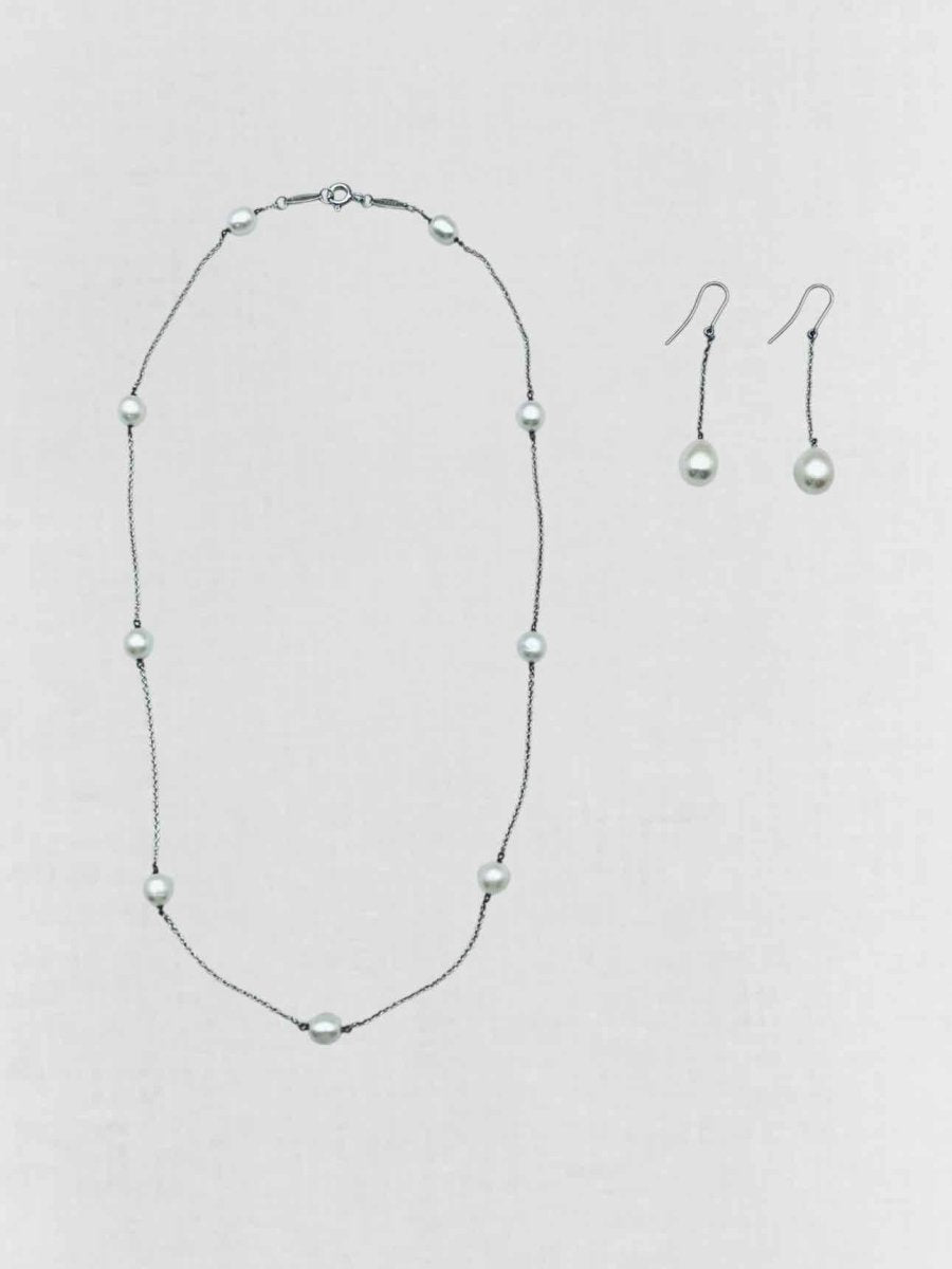 Pre - loved TIFFANY & CO Elsa Peretti White Earrings Set at Reems Closet