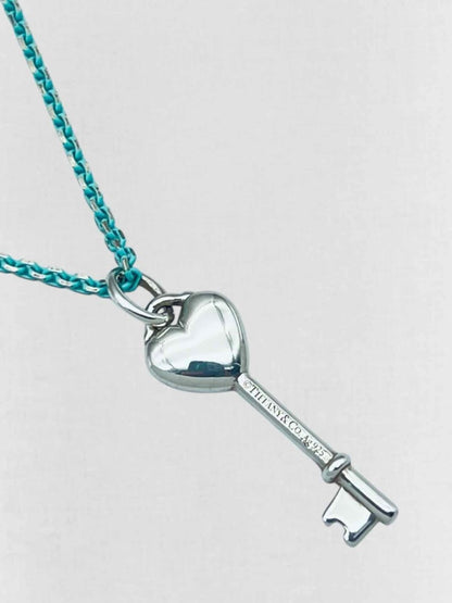 Pre - loved TIFFANY & CO Heart Key Necklace at Reems Closet