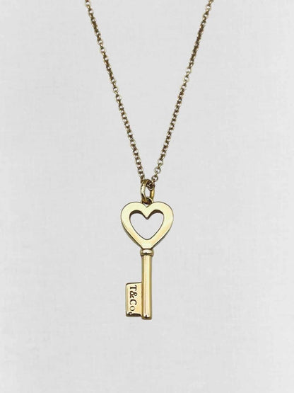 Pre - loved TIFFANY & CO Heart Key Pendant at Reems Closet
