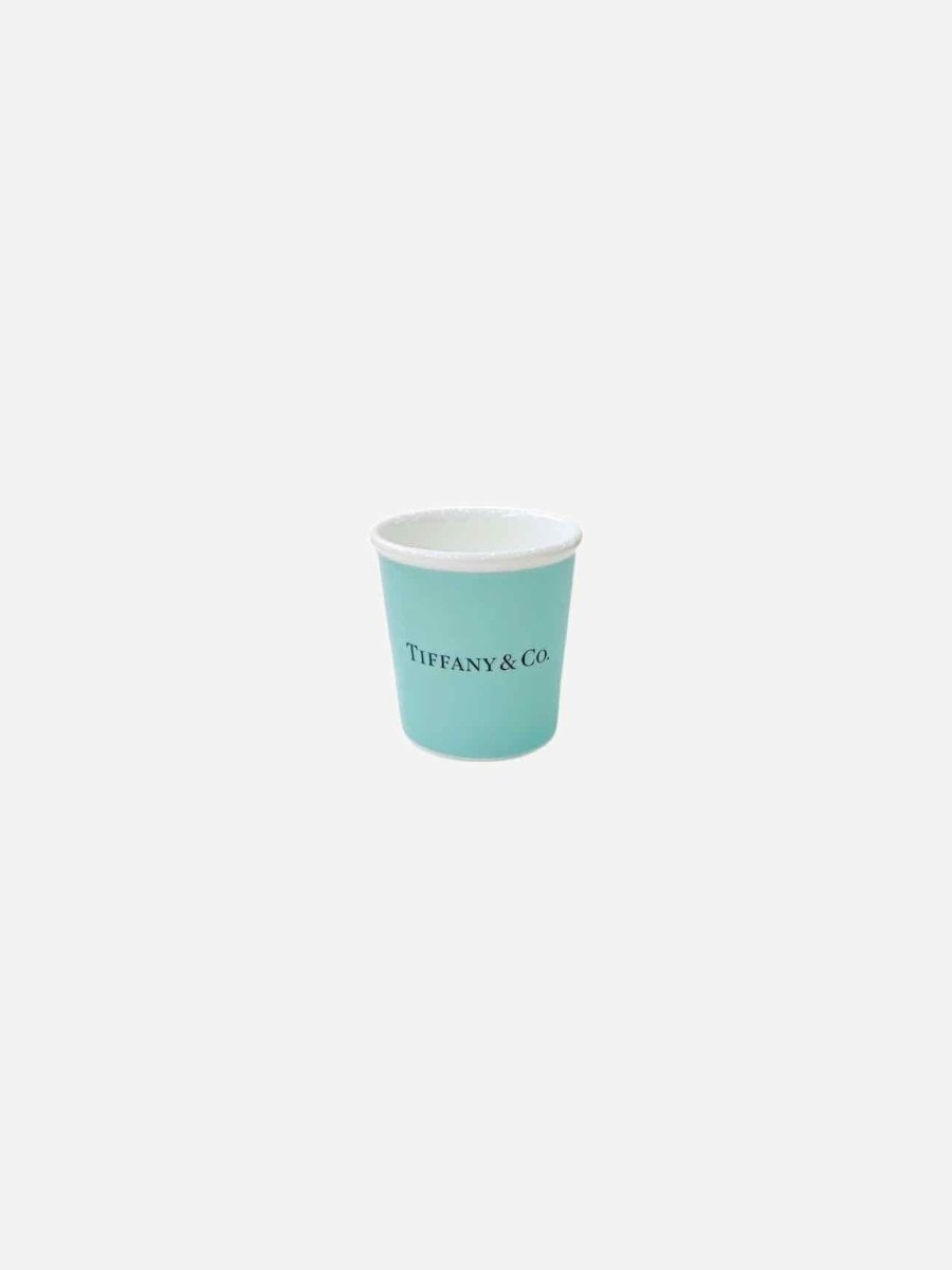 Pre - loved TIFFANY & CO Paper Coffee Cups Turquoise Dinnerware at Reems Closet