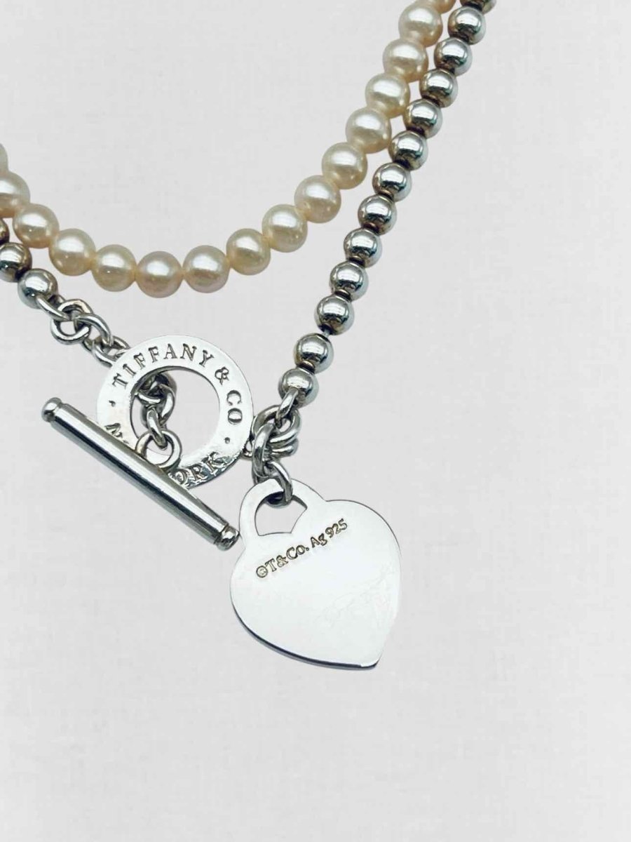 Pre - loved TIFFANY & CO Return To Tiffany .01 diamond Necklace at Reems Closet