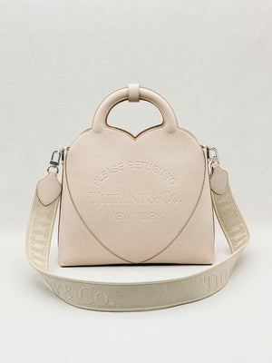 Pre - loved TIFFANY & CO Return To Tiffany M Beige Heart Tote Bag at Reems Closet