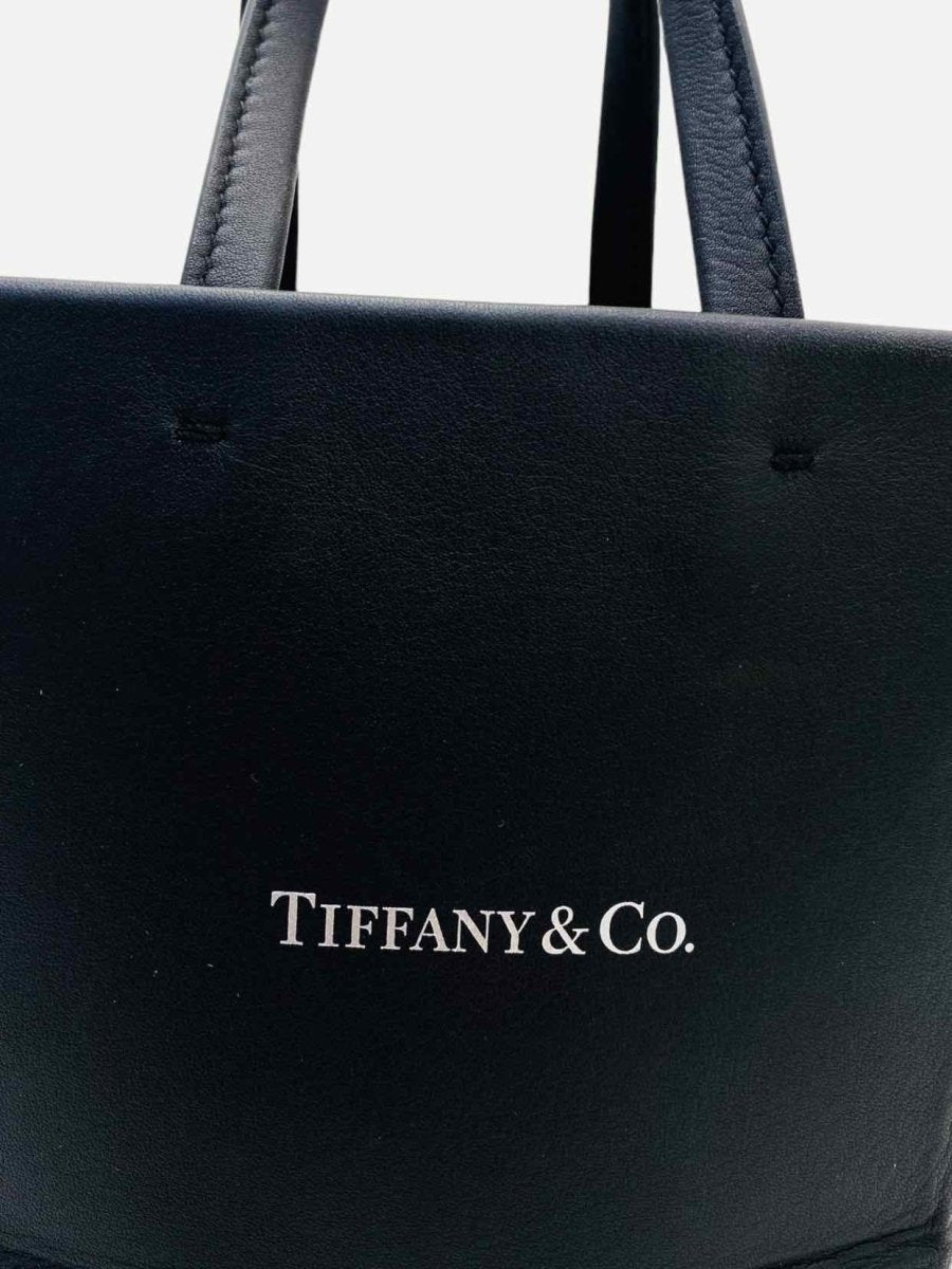 Pre - loved TIFFANY & CO Shopping Black Logo Tote Bag at Reems Closet