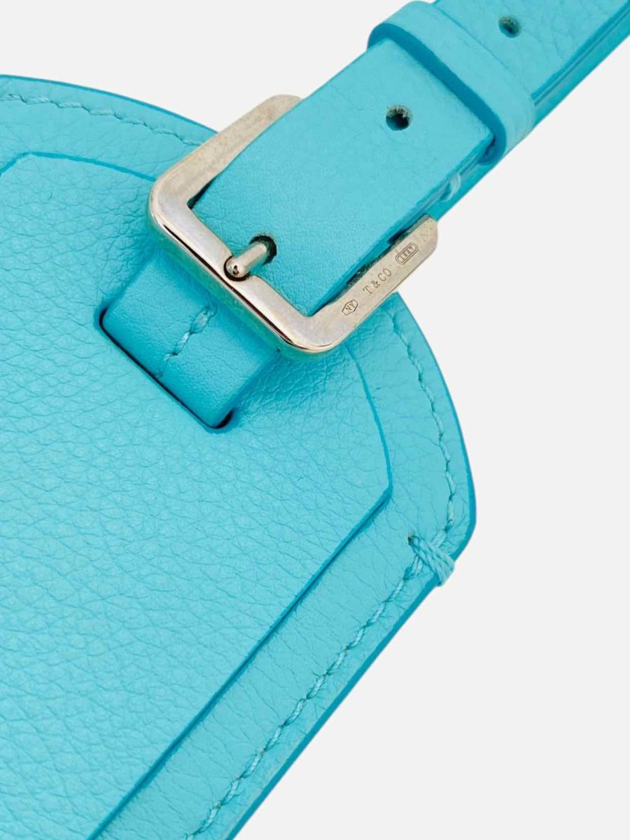 Pre - loved TIFFANY & CO Square Blue Luggage Tag at Reems Closet