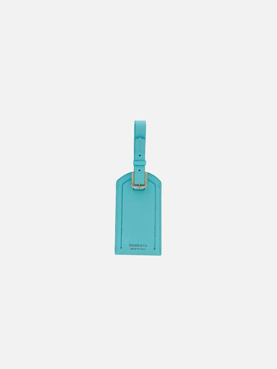 Pre - loved TIFFANY & CO Square Blue Luggage Tag at Reems Closet