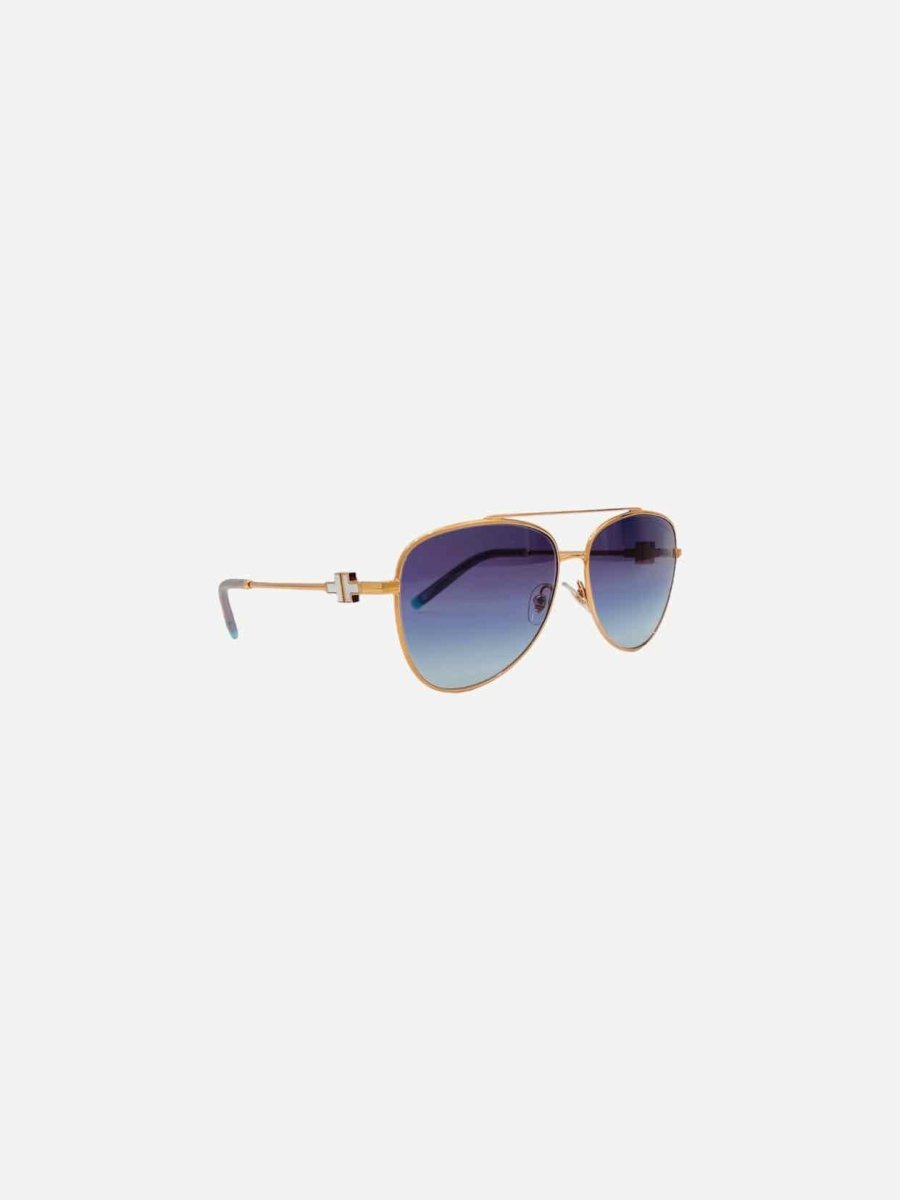 Pre - loved TIFFANY & CO T Gold Sunglasses at Reems Closet