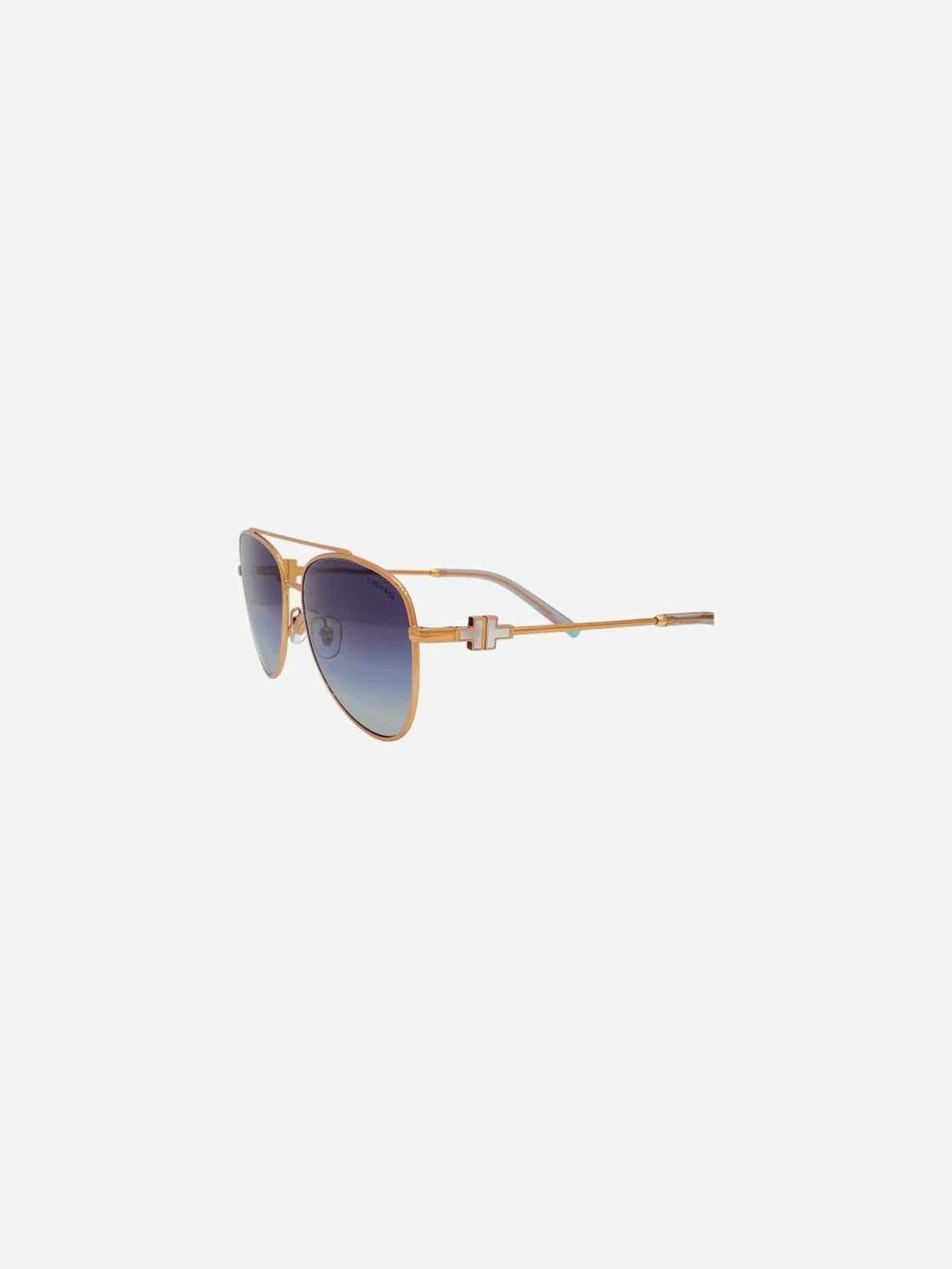 Pre - loved TIFFANY & CO T Gold Sunglasses at Reems Closet