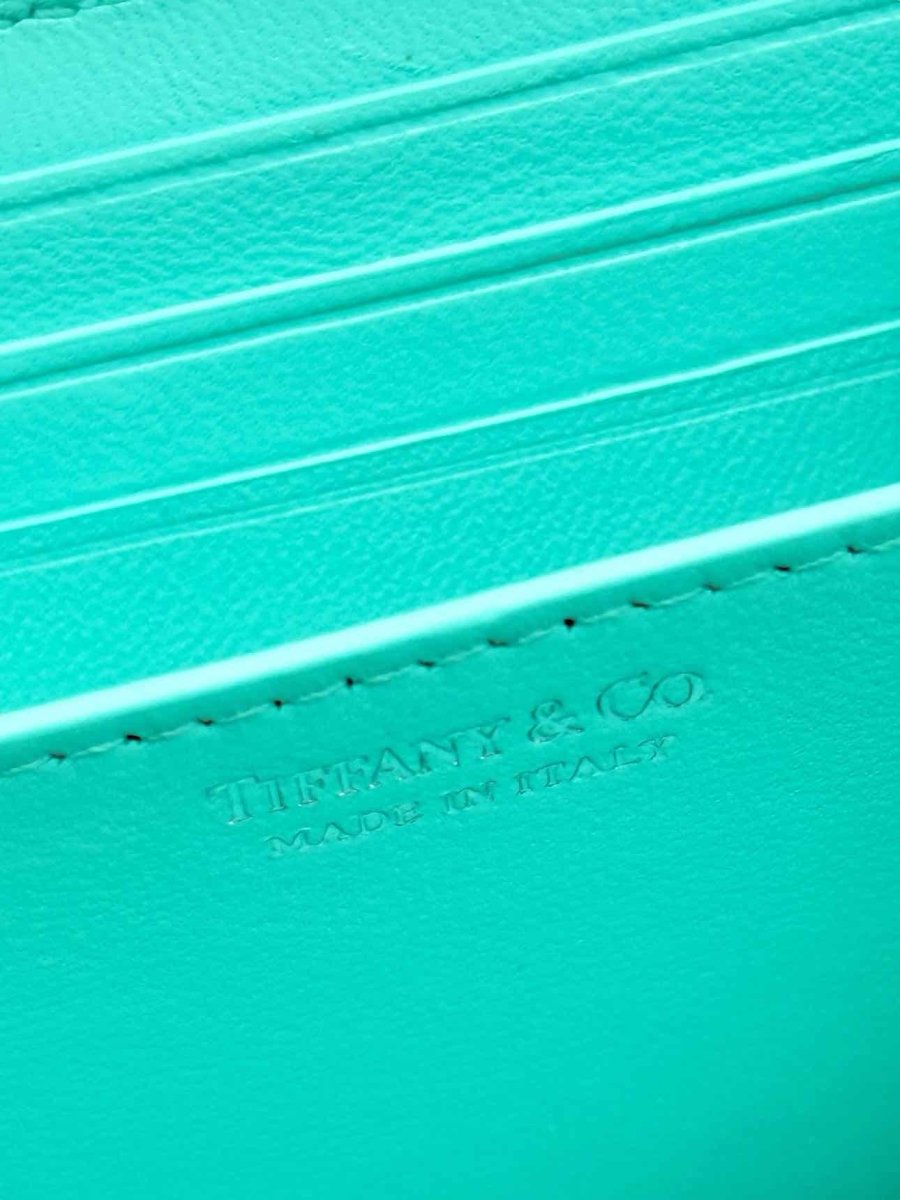 Pre - loved TIFFANY & CO Tiffany Blue Quilted Compact Wallet at Reems Closet