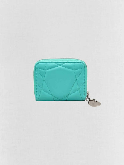 Pre - loved TIFFANY & CO Tiffany Blue Quilted Compact Wallet at Reems Closet