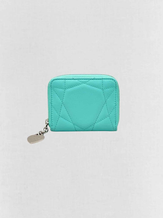 Pre - loved TIFFANY & CO Tiffany Blue Quilted Compact Wallet at Reems Closet