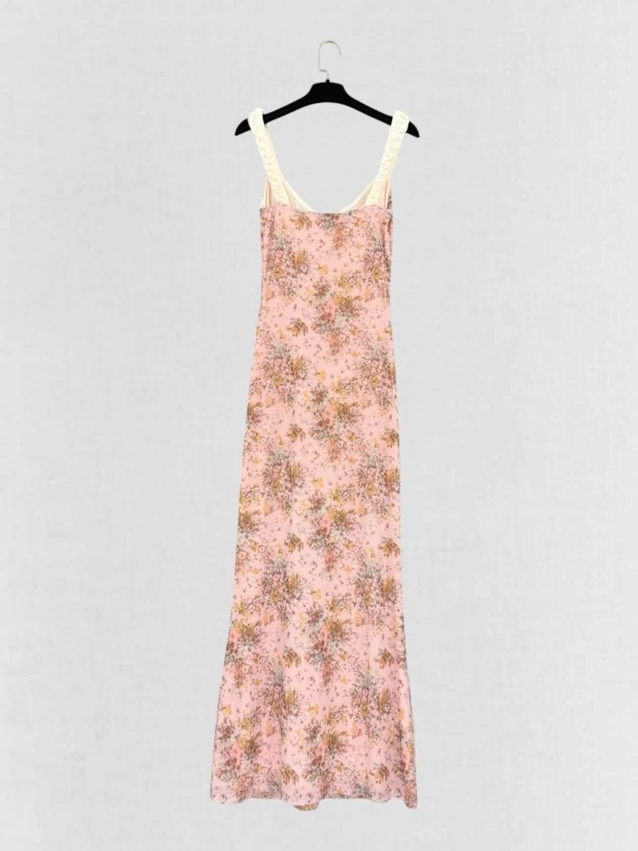 Pre - loved TIGER MIST Amaran Pink Floral Size XSmall Long Dress at Reems Closet